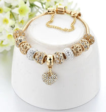Load image into Gallery viewer, Woman&#39;s Luxury Crystal Heart Charm Bracelets &amp; Bangle