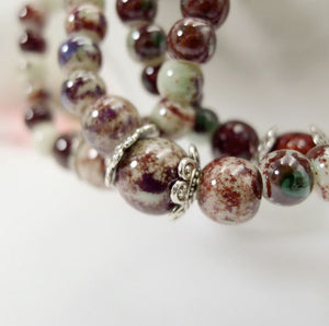 Women's ceramic bead charms bracelets  /  bangles