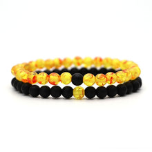 Load image into Gallery viewer, Tiger Eye Natural Lava Stone 6mm Beaded Elastic Bracelet Men &amp; Woman, Unisex