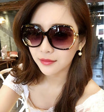 Load image into Gallery viewer, Sexy Vintage Retro Shaped Eye Sunglasses Women  Sun Glasses with Gold Embossed hinges