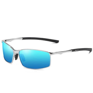 Men's'Matrix' style Polarised Metal Frame Sunglasses for Sports & Driving.