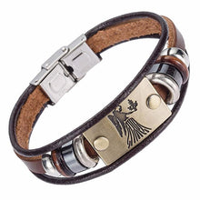 Load image into Gallery viewer, Men&#39;s Zodiac sign Bracelet, Wrist Band with Stainless Steel Clasp