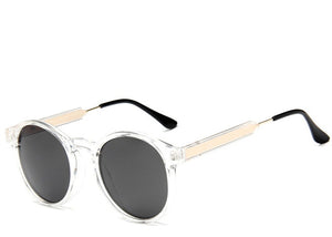 Retro Round Sunglasses Women Men Brand Design Transparent Female Sun glasses Men