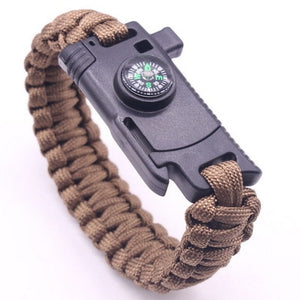 Unisex Braided Multi-function Paracord Survival Bracelet for Outdoor Camping, Rescue & Emergency