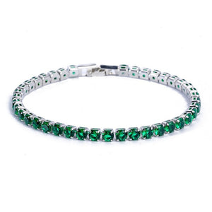 A Luxury Zircon Crystal studded Steel coated Bracelet for Women Formal Wear